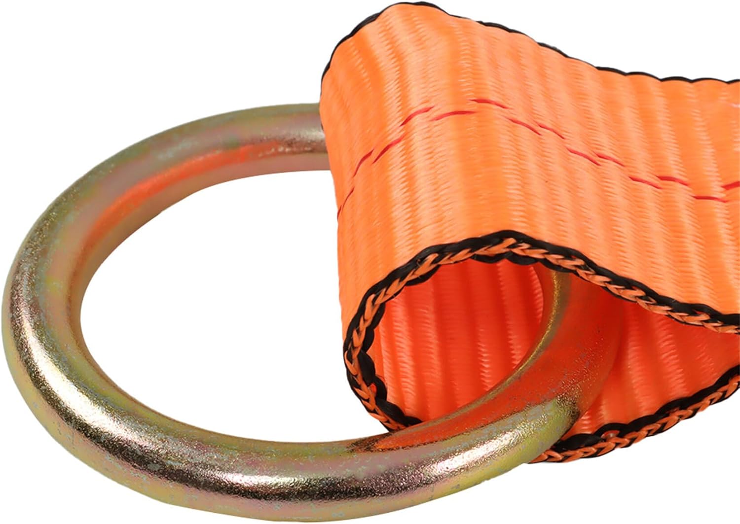 Silscvtt Pro Series Orange Lasso Style Car Tie Down with Snap Hooks 2 Inch x 96 Inch 4 PCS 3,300 lbs Safe Working Load